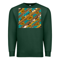 Sports Green leopard cowhide  leather sunflowers Premium Sweatshirt - Artiststas