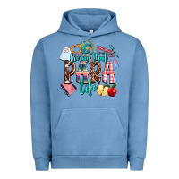 Pigment Pebble Blue living that  para  life Urban Hoodie - AdoDesignShop