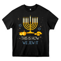 Black this is how we jew it funny jewish ugly hanukkah christmas Heavy Core Tee - minhPixels