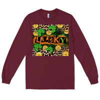Burgundy St. Patricks Day lucky Long Sleeve Tee - CowGirlArtShop