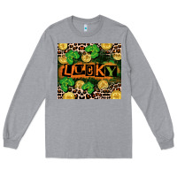 Heather Grey St. Patricks Day lucky Long Sleeve Tee - CowGirlArtShop