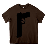 Chocolate Brown THE SOPRANOS GUN Heavy Core Tee - minhPixels