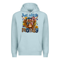 Blue Mist just a little moody 4th of july long haired cow Premium Hoodie - Jasminsmagicworld