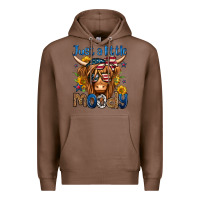 Chestnut just a little moody 4th of july long haired cow Premium Hoodie - Jasminsmagicworld