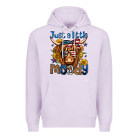 Lilac just a little moody 4th of july long haired cow Premium Hoodie - Jasminsmagicworld