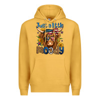 Mustard just a little moody 4th of july long haired cow Premium Hoodie - Jasminsmagicworld