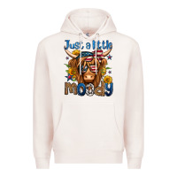 Pale Pink just a little moody 4th of july long haired cow Premium Hoodie - Jasminsmagicworld