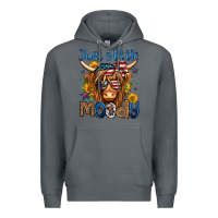 Rock just a little moody 4th of july long haired cow Premium Hoodie - Jasminsmagicworld