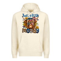 Sandshell just a little moody 4th of july long haired cow Premium Hoodie - Jasminsmagicworld