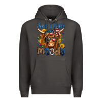 Smoke just a little moody 4th of july long haired cow Premium Hoodie - Jasminsmagicworld