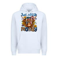 White just a little moody 4th of july long haired cow Premium Hoodie - Jasminsmagicworld