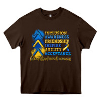 Chocolate Brown down syndrome awareness Heavy Core Tee - Artiststas