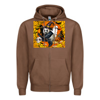 Chestnut panda halloween Zipper Hoodie - LillyAllenDesigns