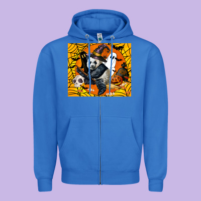 Panda Halloween Zipper Hoodie Designed By Lillyallendesigns