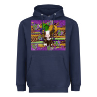 Navy mardi gras cow Heavyweight Hoodie - Artiststas