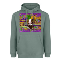 Mardi Gras Cow Heavyweight Hoodie | Teevron