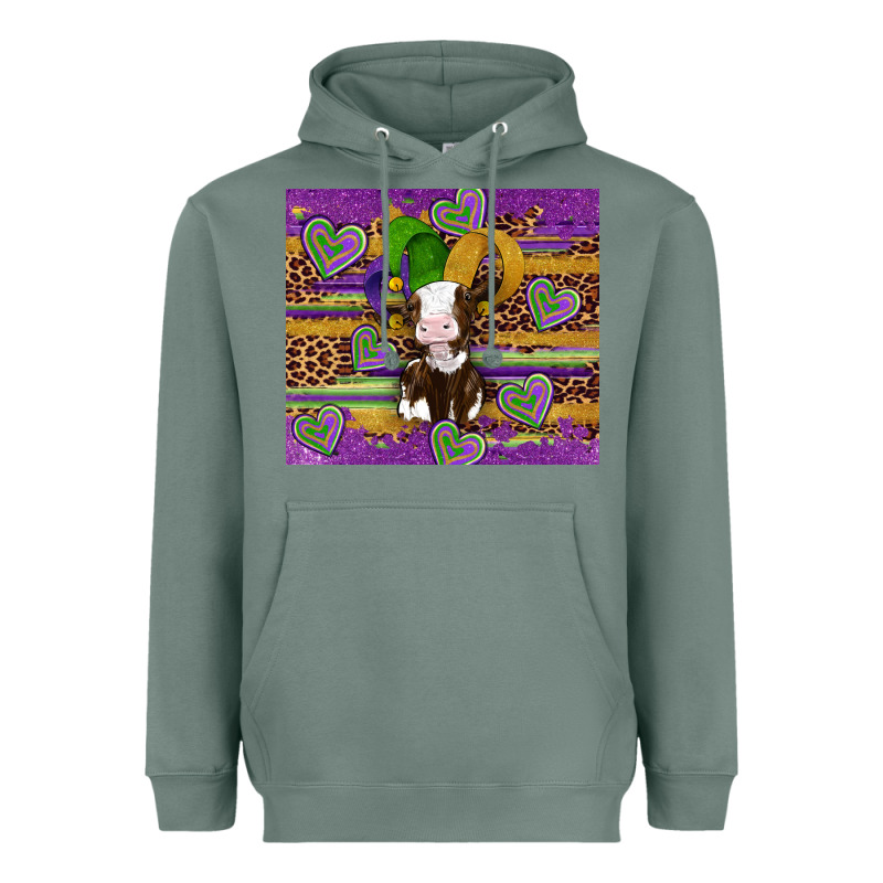 Mardi Gras Cow Heavyweight Hoodie by Artiststas | Teevron