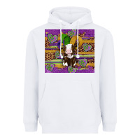 White mardi gras cow Heavyweight Hoodie - Artiststas