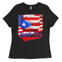 Black Puerto Rico Baseball Ladies Tee - Bettercallsaul