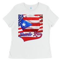 White Puerto Rico Baseball Ladies Tee - Bettercallsaul