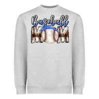 Heather Grey Baseball Mom Heavyweight Sweatshirt - CowhideDigitalArt