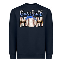 Navy Baseball Mom Heavyweight Sweatshirt - CowhideDigitalArt