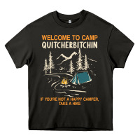 Asphalt welcome to camp quitcherbitchin camping camp quitcherbitchin Heavy Core Tee - minhPixels