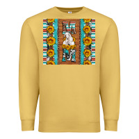 Antique Gold goat family mom sunflowers serape leopard cowhide tumbler Premium Sweatshirt - Artiststas