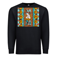 Black goat family mom sunflowers serape leopard cowhide tumbler Premium Sweatshirt - Artiststas