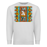 Dove Grey goat family mom sunflowers serape leopard cowhide tumbler Premium Sweatshirt - Artiststas