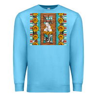 Ocean Blue goat family mom sunflowers serape leopard cowhide tumbler Premium Sweatshirt - Artiststas