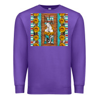 Purple goat family mom sunflowers serape leopard cowhide tumbler Premium Sweatshirt - Artiststas