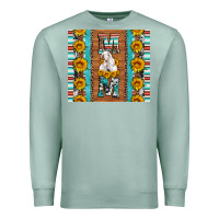 Seafoam goat family mom sunflowers serape leopard cowhide tumbler Premium Sweatshirt - Artiststas