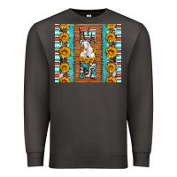 Smoke goat family mom sunflowers serape leopard cowhide tumbler Premium Sweatshirt - Artiststas
