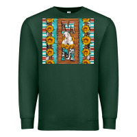 Sports Green goat family mom sunflowers serape leopard cowhide tumbler Premium Sweatshirt - Artiststas