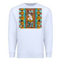 White goat family mom sunflowers serape leopard cowhide tumbler Premium Sweatshirt - Artiststas