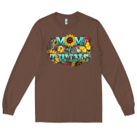 Chestnut Mom of twins sunflower mothers day Long Sleeve Tee - HowdyJamesFarm