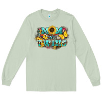 Matcha Mom of twins sunflower mothers day Long Sleeve Tee - HowdyJamesFarm