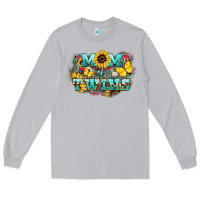 Moon Dust Mom of twins sunflower mothers day Long Sleeve Tee - HowdyJamesFarm