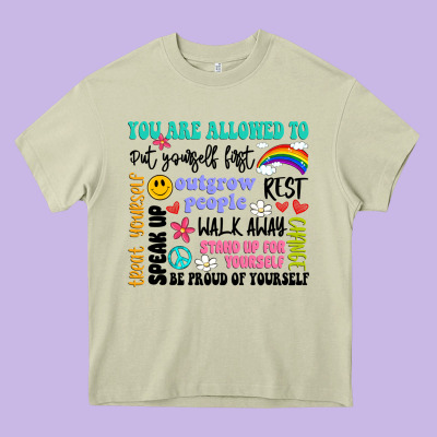 You Are Allowed To Heavy Core Tee Designed By Artiststas