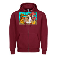 Burgundy Guinea Pig Kid's Zipper Hoodie - LillyAllenDesigns