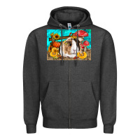 Charcoal Heather Guinea Pig Kid's Zipper Hoodie - LillyAllenDesigns