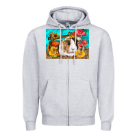 Heather Grey Guinea Pig Kid's Zipper Hoodie - LillyAllenDesigns