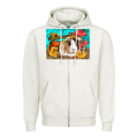 Oatmeal Heather Guinea Pig Kid's Zipper Hoodie - LillyAllenDesigns