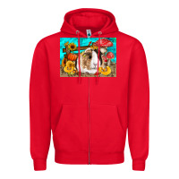 Red Guinea Pig Kid's Zipper Hoodie - LillyAllenDesigns
