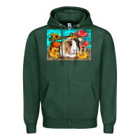 Sports Green Guinea Pig Kid's Zipper Hoodie - LillyAllenDesigns