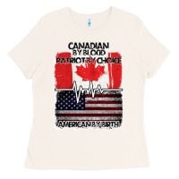 Bone American By Birth Canadian By Blood Patriot By Choice Ladies Tee - Bettercallsaul