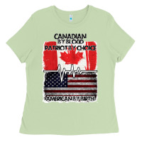 Matcha American By Birth Canadian By Blood Patriot By Choice Ladies Tee - Bettercallsaul