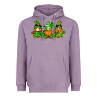 Lavender st patricks day gnomes with western hearts and shamrocks Heavyweight Hoodie - Artiststas
