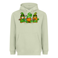 Matcha st patricks day gnomes with western hearts and shamrocks Heavyweight Hoodie - Artiststas